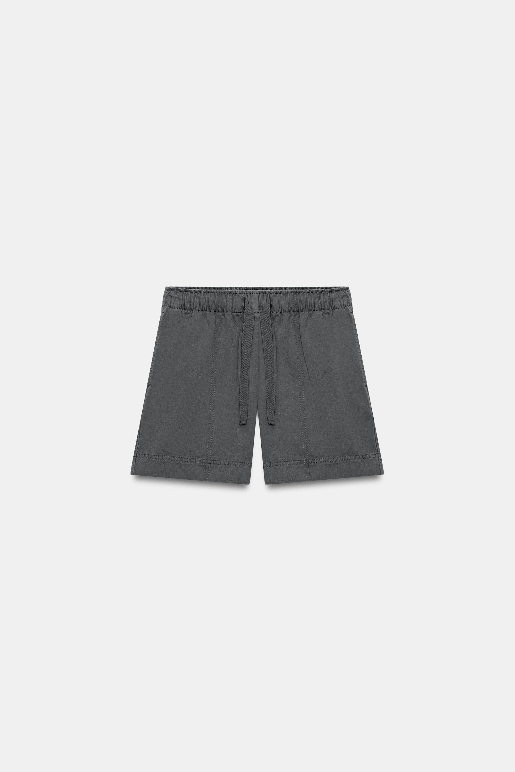 100% COTTON ELASTIC WAIST SHORTS